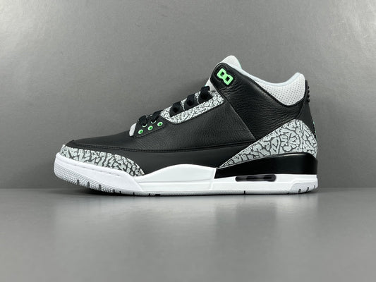 Air Jordan 3.- Negro y verde