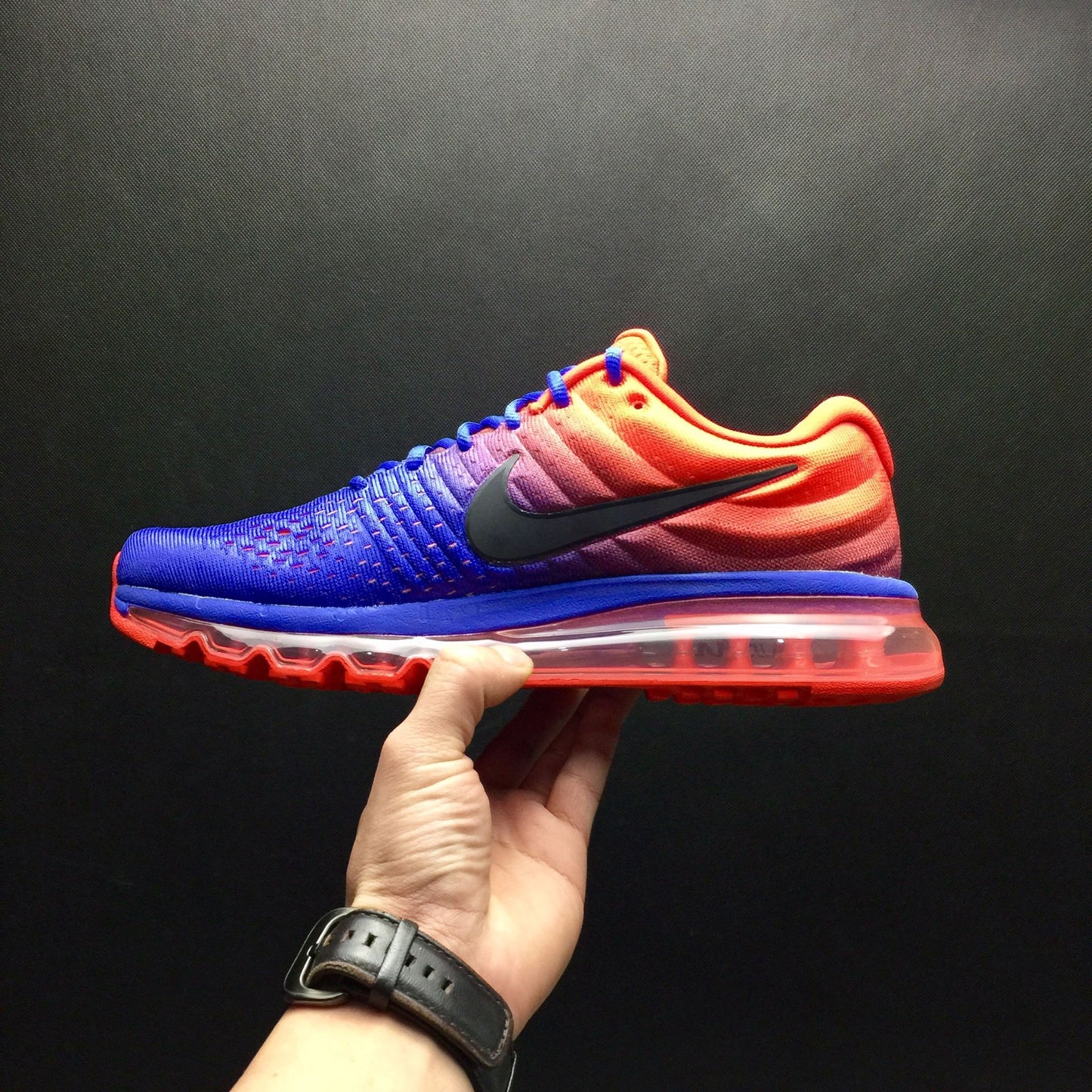 Nike air max 2017.- azules y naranjas