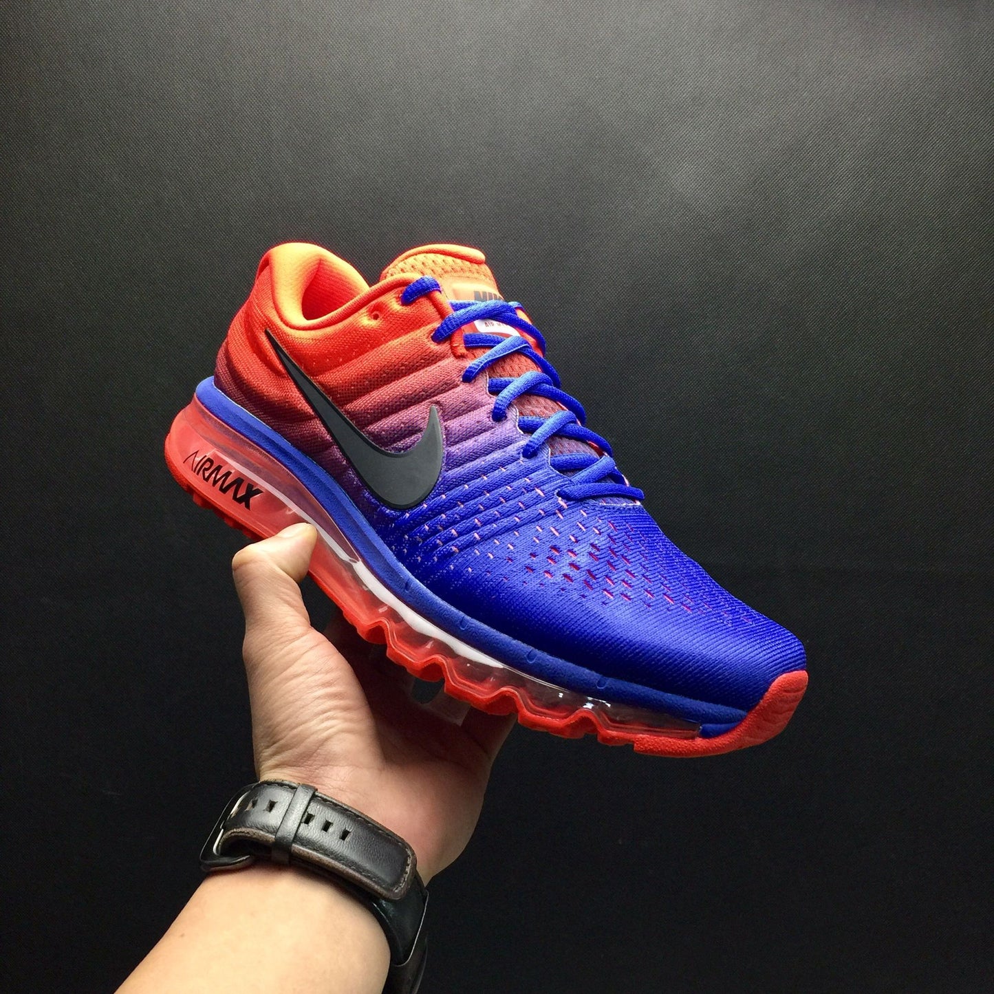 Nike air max 2017.- azules y naranjas