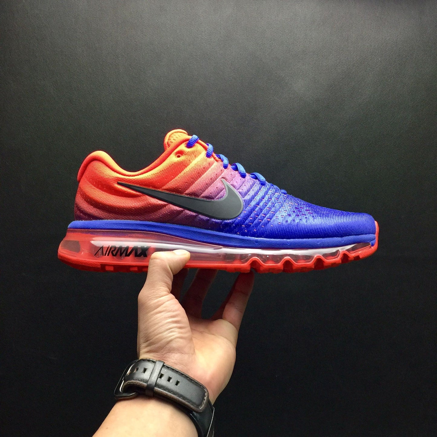 Nike air max 2017.- azules y naranjas