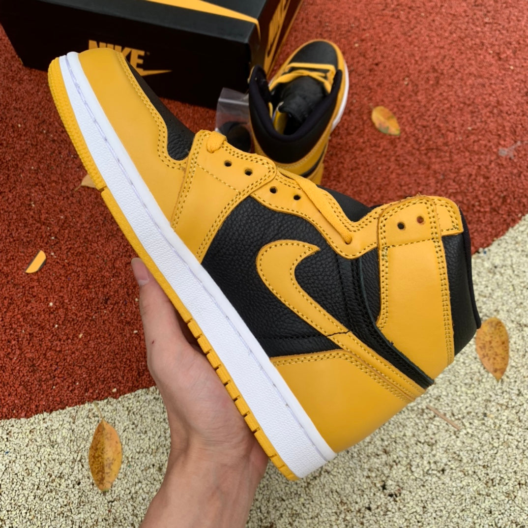 Air Jordan 1 .-negro y amarillo