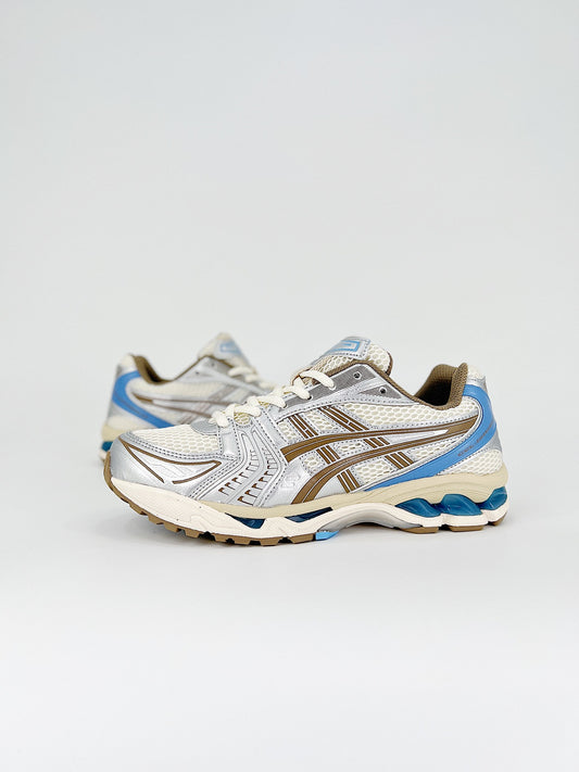 ASICS GEL-KAYANO 14.- marrones y azules