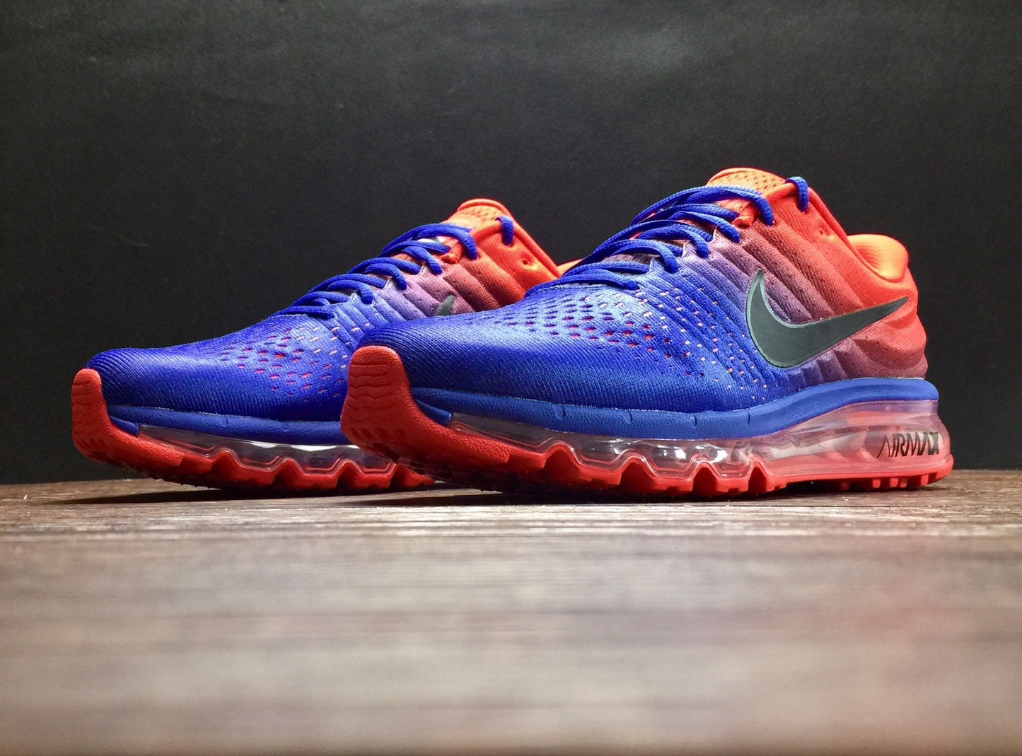 Nike air max 2017.- azules y naranjas