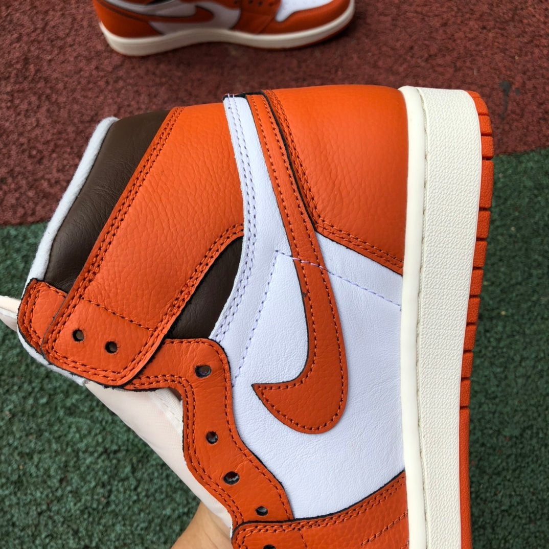 Air Jordan Starfish AJ1 .- blancas y naranjas