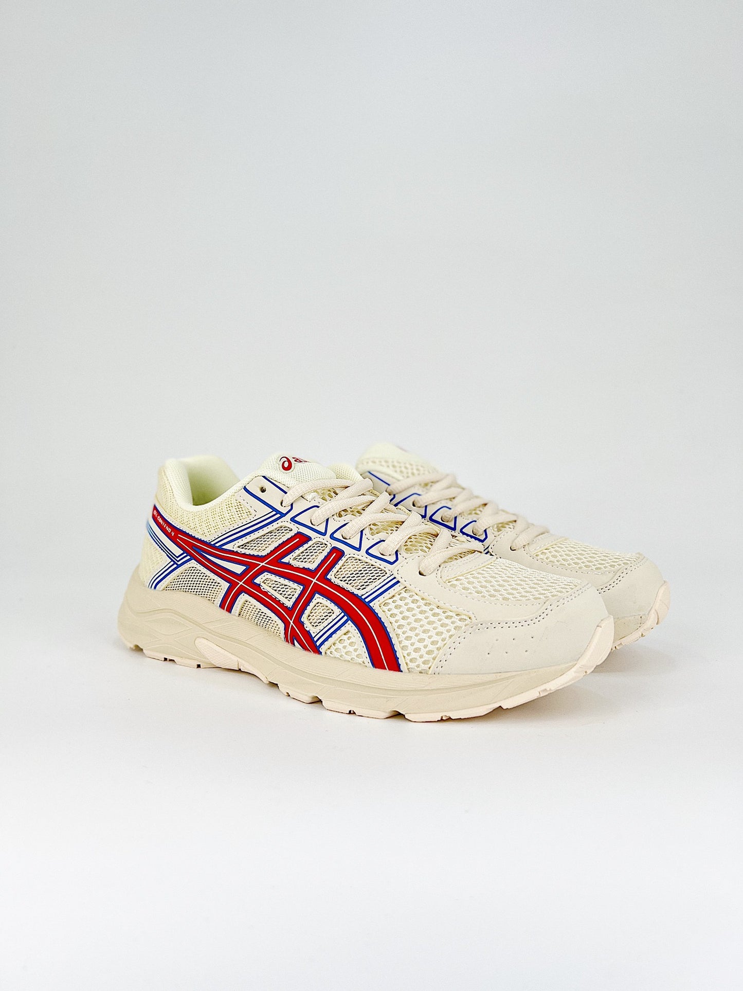 Asics Gel.- rojas, azules y beige