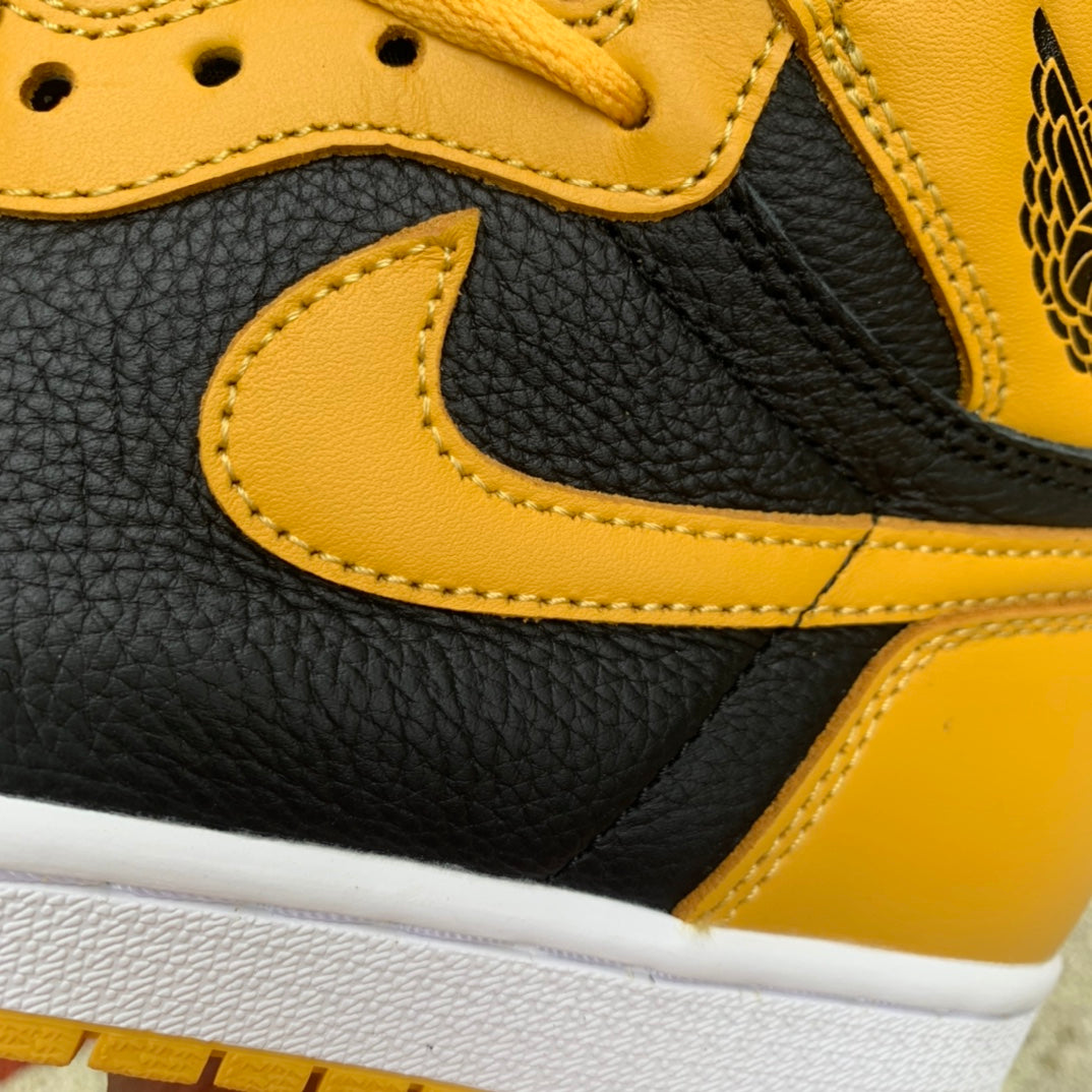 Air Jordan 1 .-negro y amarillo