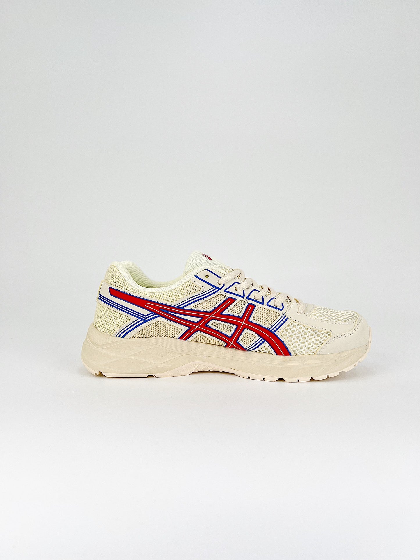 Asics Gel.- rojas, azules y beige