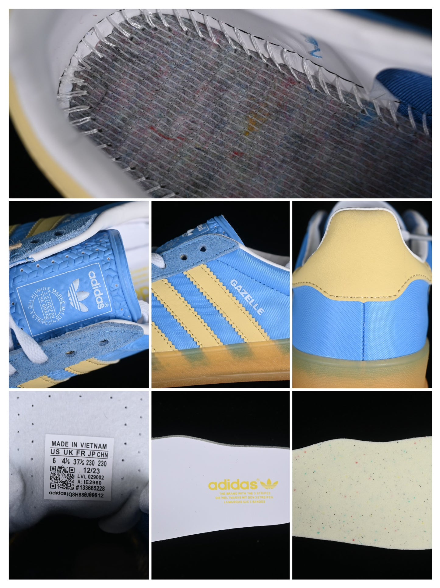 Adidas Gazelle.- azules y amarillas